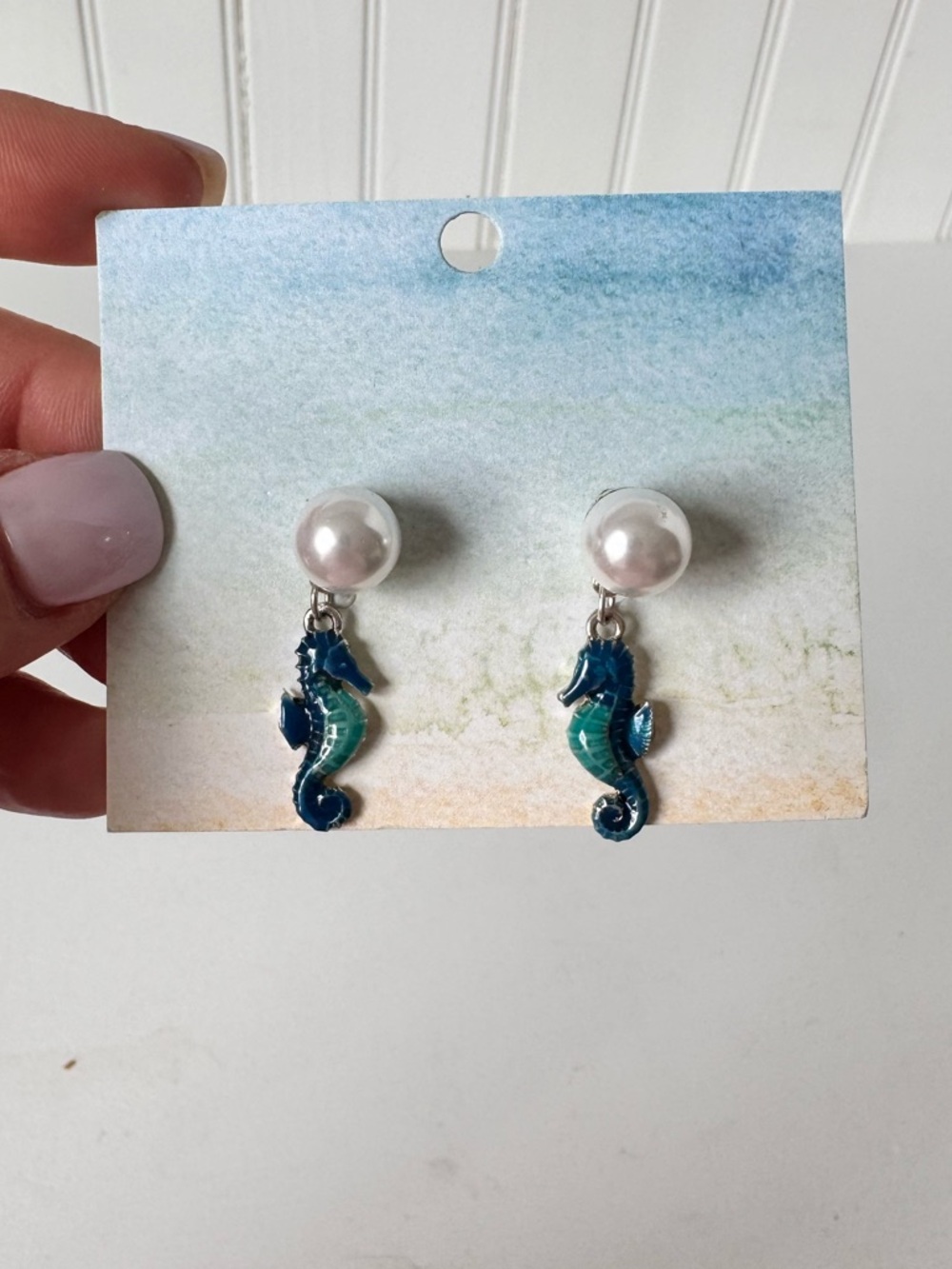 Pearl Seahorse Earrings